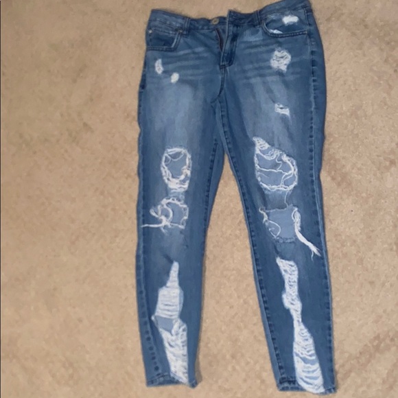 refuge Denim - blue ripped jeans